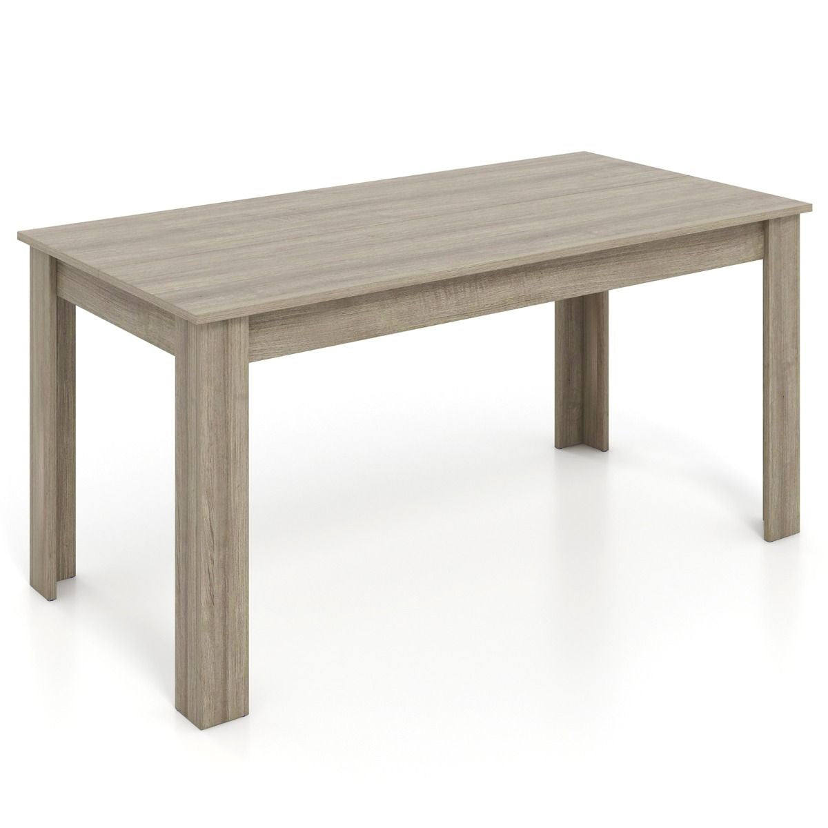 Table Salle À Manger De 160 CM Pour 6-8 Personnes Table Cuisine Rectangulaire Avec Pieds En Formes De L Robustes Table Bureau De Travail Moderne Naturel/Noir