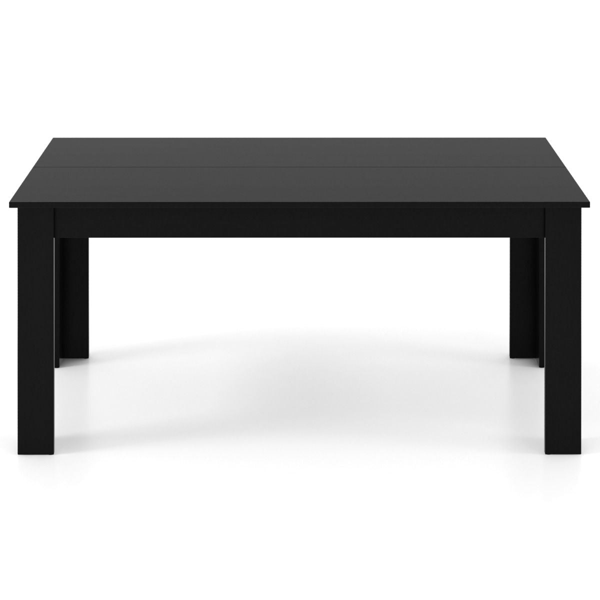 Table Salle À Manger De 160 CM Pour 6-8 Personnes Table Cuisine Rectangulaire Avec Pieds En Formes De L Robustes Table Bureau De Travail Moderne Naturel/Noir