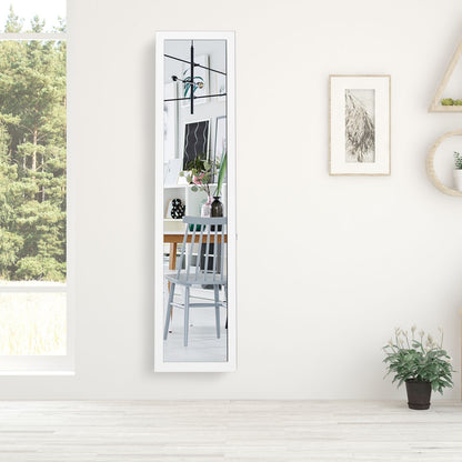 Miroir Sur Pied Psyché Miroir Autoportant Rectangulaire 155 X 37 Cm Style Scandinave Moderne Blanc/Naturel/Noir