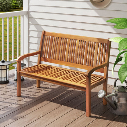 Banc De Jardin En Bois Avec Dossier Et Accoudoir Large Idéal Pour Balcon Jardin Bord De Piscine Etc.