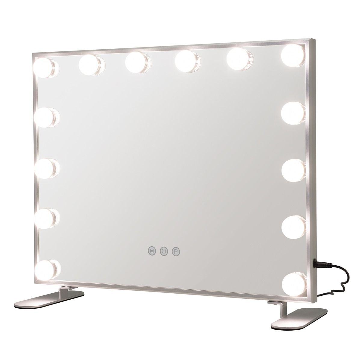 Miroir Maquillage Hollywood 14 Ampoules LED Tactile Éclairage Luminosité Rglable Blanc Froid/Chaud/Neutre