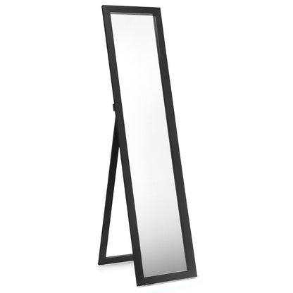Miroir Sur Pied Psyché Miroir Autoportant Rectangulaire 155 X 37 Cm Style Scandinave Moderne Blanc/Naturel/Noir