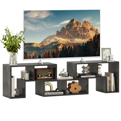 Meuble TV 3 Pièces 134-180X30X43Cm Combination Libre Pour Télévision Jusqu’À 49 Pouces Pour Salon Chambre Bureau En MDF Noir/Blanc/Café/Gris