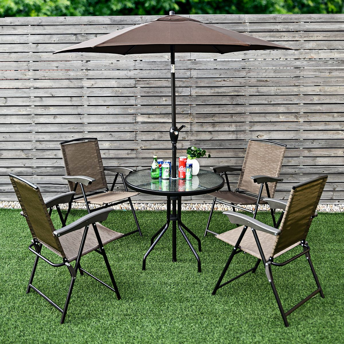 Lot De 4 Chaises Pliantes En Textilène 54 X 69 X 43-90 CM Chaise De Jardin Portable Avec Dossier Réglable
