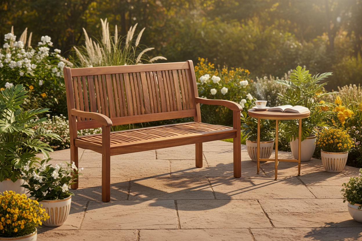 Banc Jardin Bois Acacia Luxe Fériona