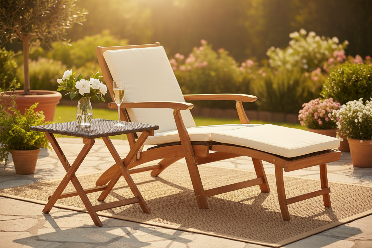 Chaise Longue Rotin Luxe Fériona