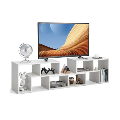 Meuble TV 3 Pièces 134-180X30X43Cm Combination Libre Pour Télévision Jusqu’À 49 Pouces Pour Salon Chambre Bureau En MDF Noir/Blanc/Café/Gris