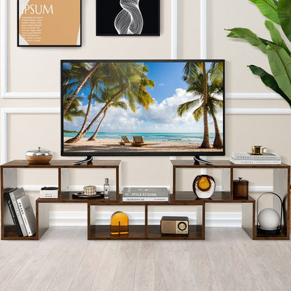 Meuble TV 3 Pièces 134-180X30X43Cm Combination Libre Pour Télévision Jusqu’À 49 Pouces Pour Salon Chambre Bureau En MDF Noir/Blanc/Café/Gris