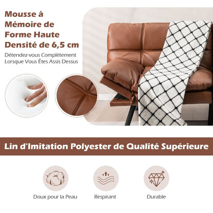 Canapé-Lit Futon Convertible En Mousse À Mémoire De Forme Avec Dossier Et Accoudoirs Réglables Canapé-Lit Futon Moderne Gris/Noir/Brun